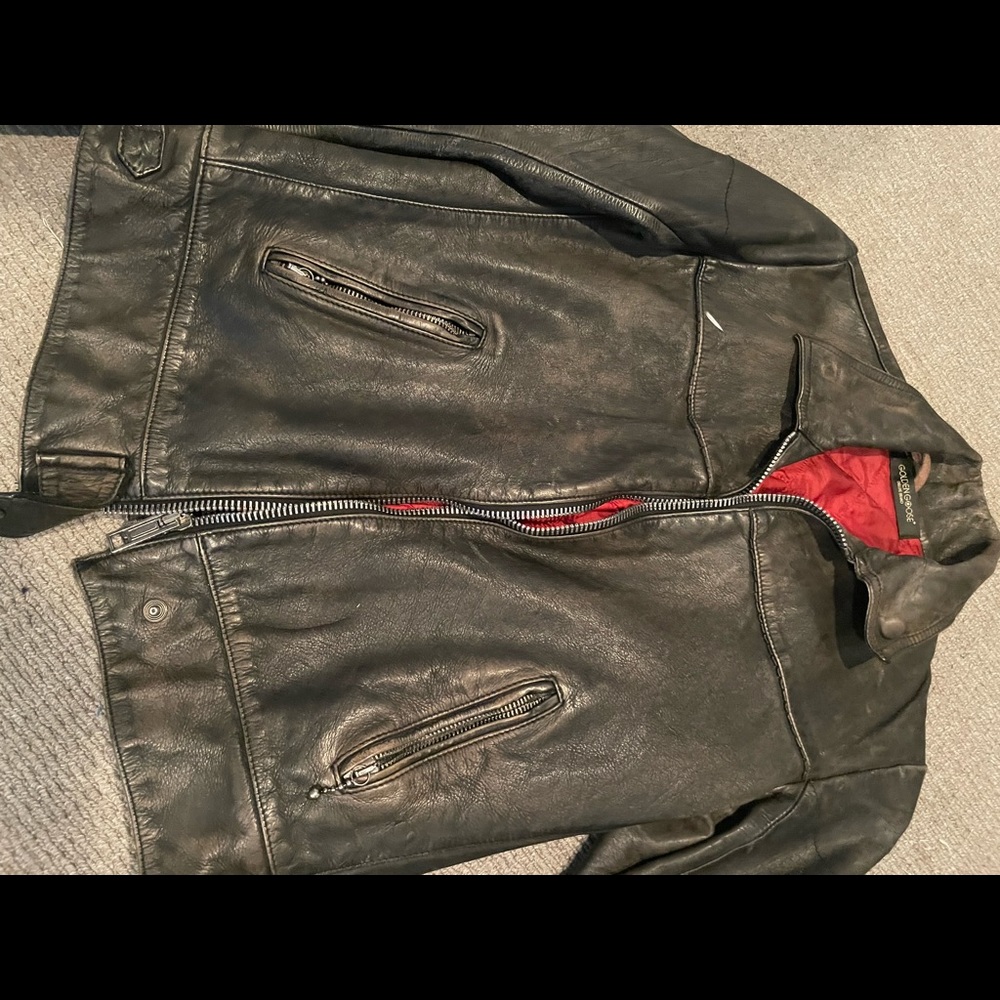CLASSIC LUXE vintage leather motorcycle Sz 8-10/ M by Italian label Golden Goose - Picture 9 of 9